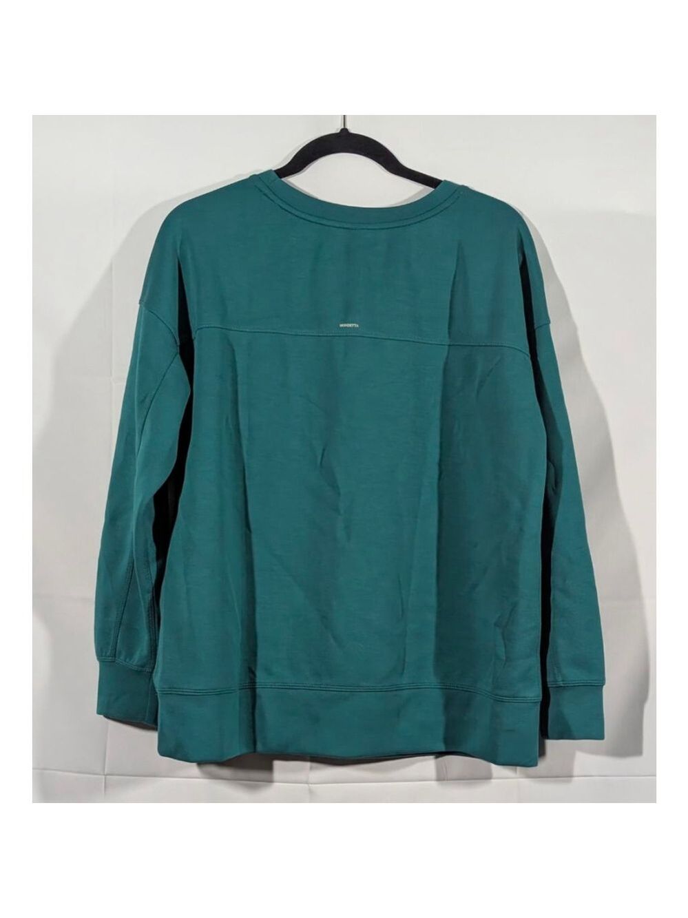 Mondetta Teal Crewneck Sweatshirt Long Sleeve Pullover Size Large - Picture 2 of 3